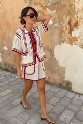 BICOLOR CROCHET SHORT