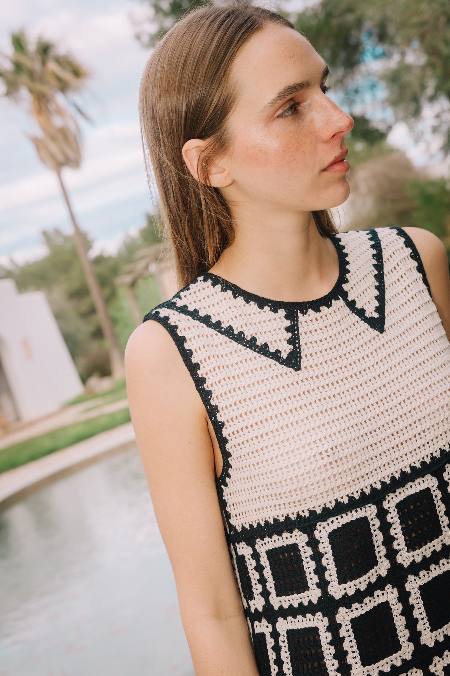 CROCHET MINI DRESS