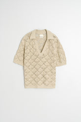 OPEN-KNIT POLO