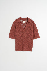 OPEN-KNIT POLO