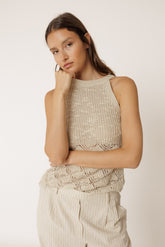 OPEN-KNIT TOP