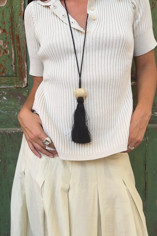 [CL] COTTON RIBBED POLO 1