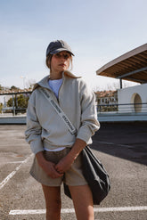 COTTON ZIP-UP SWEATER