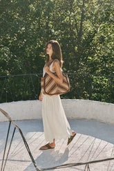 HERRINGBONE SHOPPER BAG