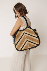 HERRINGBONE SHOPPER BAG