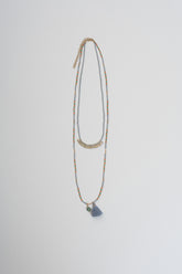 DOUBLE COLLIER SOLIDAIRE À PERLES