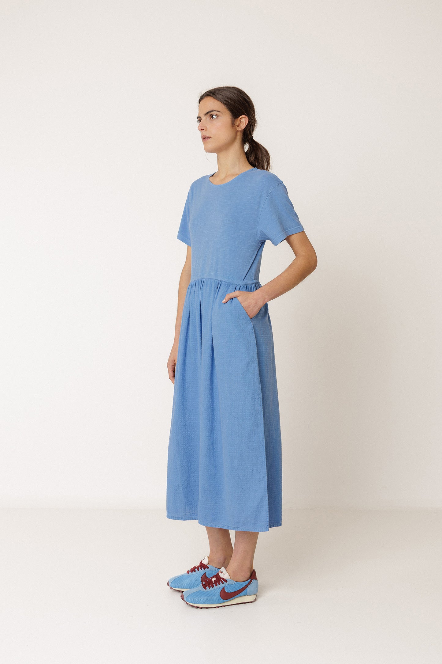 COMBINATION MIDI DRESS