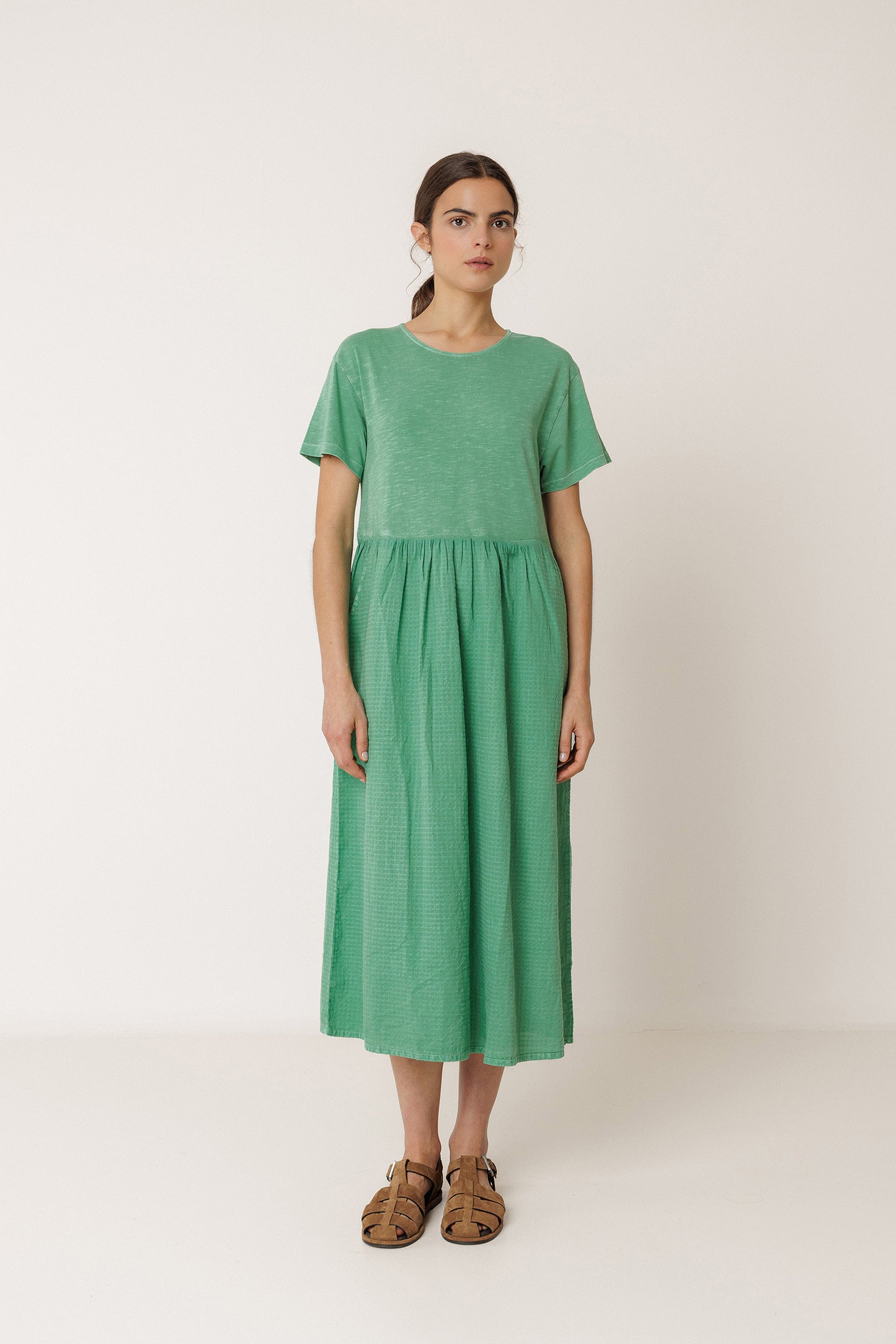 COMBINATION MIDI DRESS