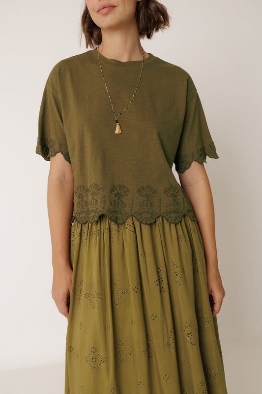 BOXY EMBROIDERED TEE 2