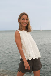 COMBINATION EMBROIDERED TEE