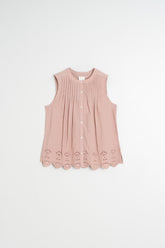 CAMISETA COMBINADA BORDADA