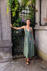 VESTIDO TIRANTES PUNTO DE CRUZ