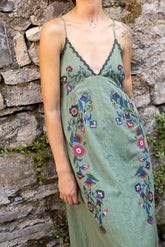VESTIDO TIRANTES PUNTO DE CRUZ