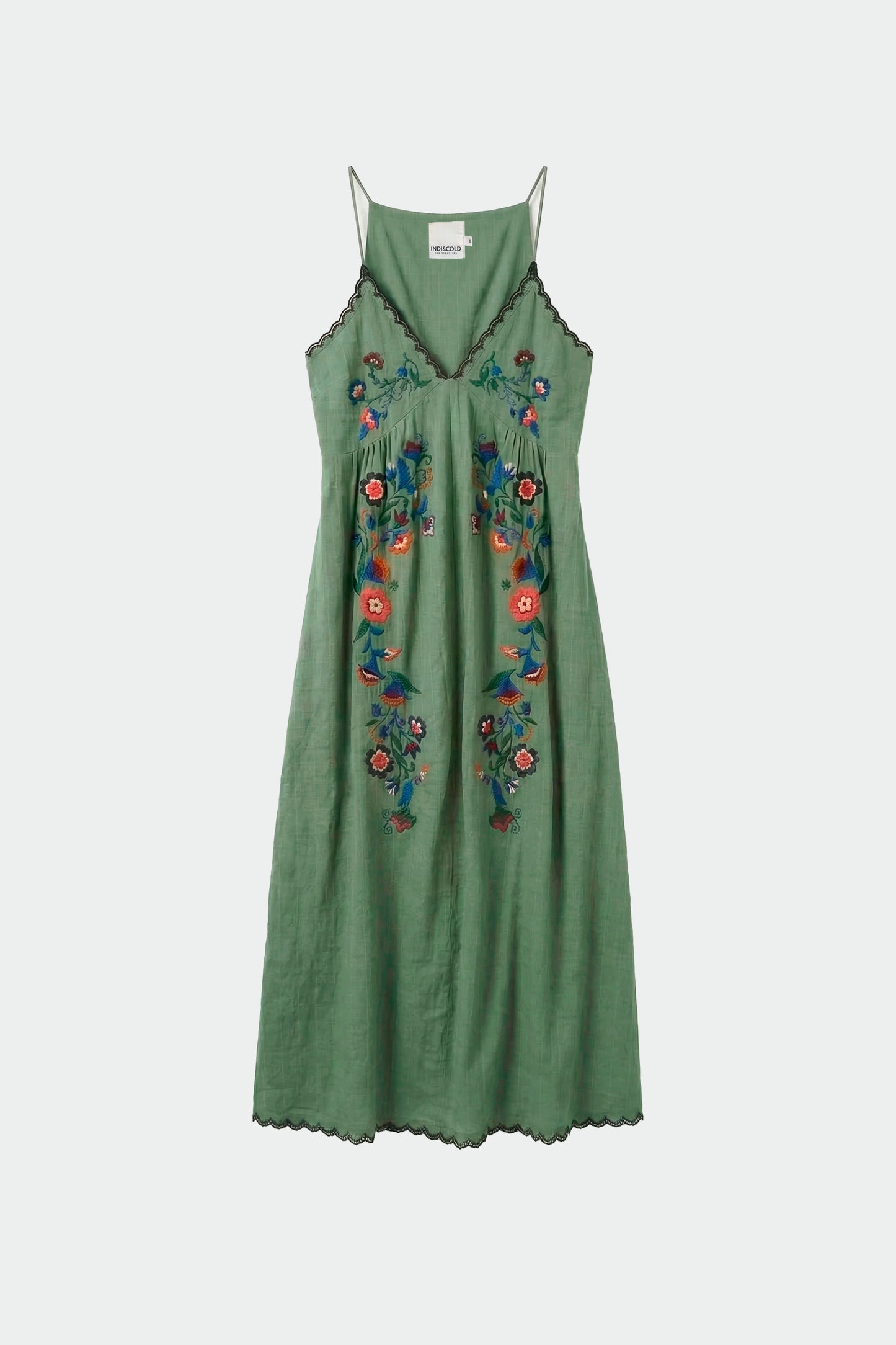 VESTIDO TIRANTES PUNTO DE CRUZ