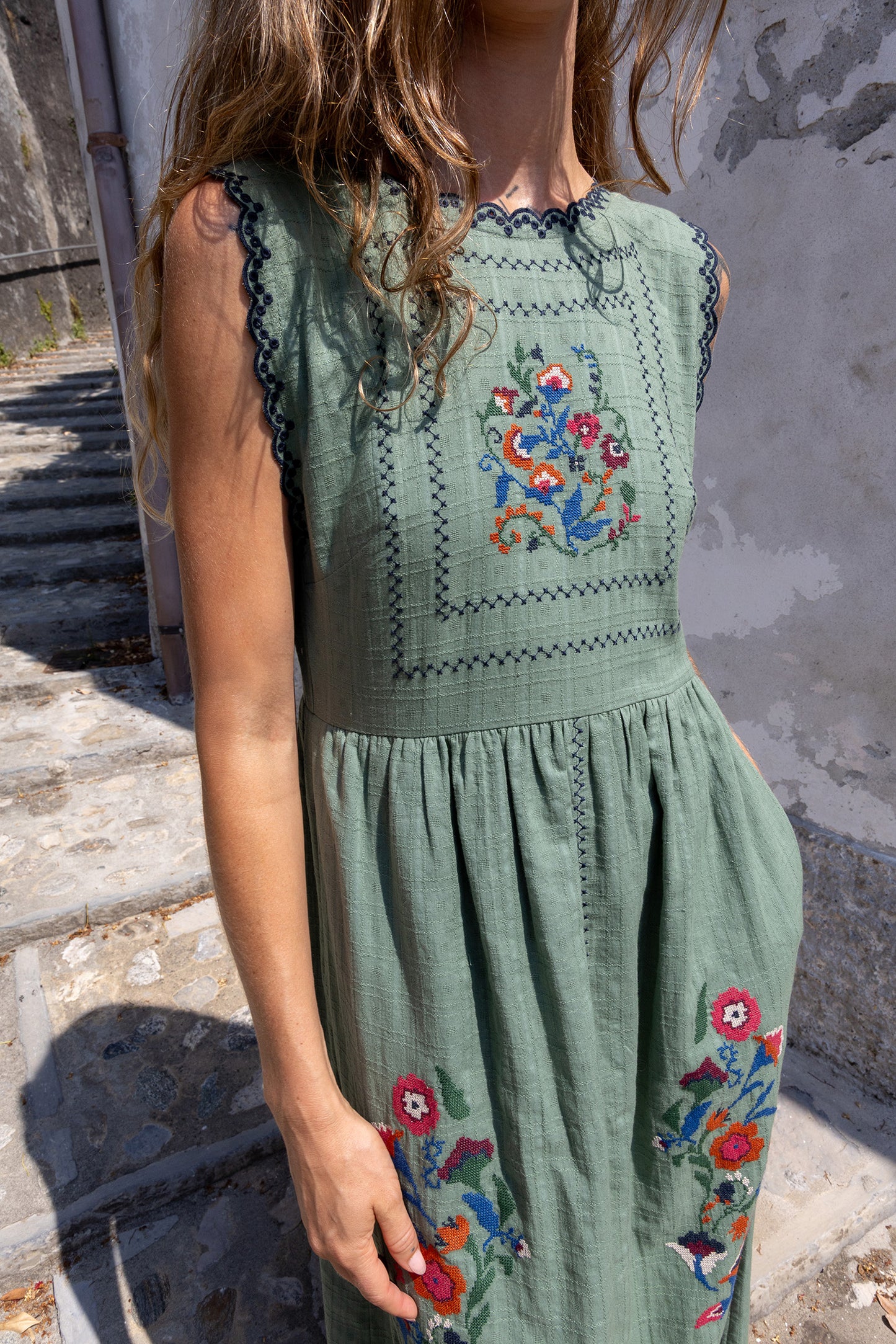 CROSS STICH EMBROIDERED DRESS